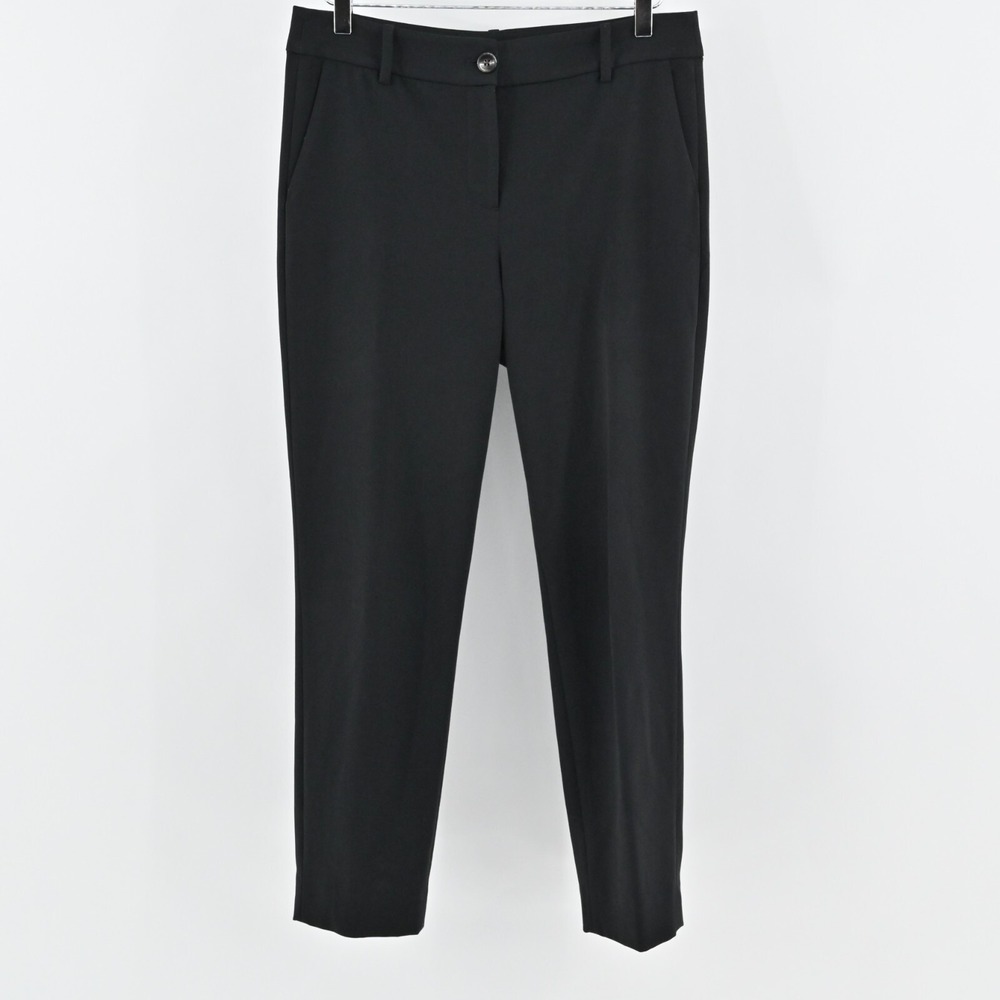 J Crew Straight Leg Pants Womens Size 8 Black Academia Classic Slacks Stretch